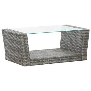 Garten-Sofagarnitur (4-teilig) 3012362-2 Grau - Metall - Rattan - 50 x 35 x 85 cm