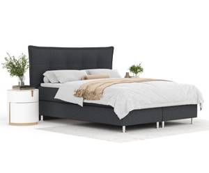 Boxspringbett Minori Schwarz - Breite: 200 cm