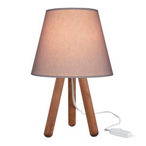 Lampe de bureau Kidderminster Gris - Bois massif - 22 x 34 x 22 cm