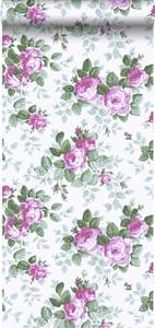 papier peint roses 6965 Mauve