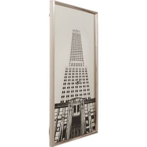 Tableau déco Empire State Argenté - Verre - 77 x 130 x 5 cm