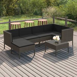 Garten-Sofagarnitur (7-teilig) 3094410 60 x 35 x 60 cm - Metall - Rattan