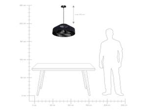 Pendelleuchten IGUAMO Schwarz - Naturfaser - 61 x 224 x 61 cm