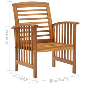 Garten-Lounge-Set (5-teilig) 3057973 Braun - Massivholz - Holzart/Dekor - 50 x 43 x 102 cm