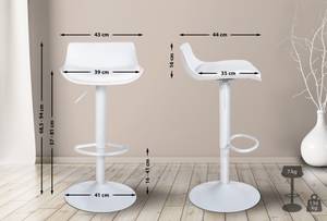 Tabourets de bar Aveiro Lot de 2 Blanc