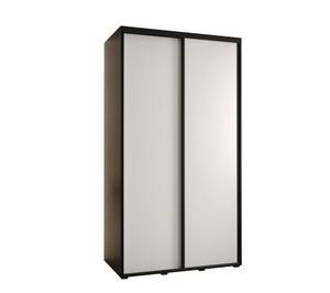 ARMOIRE À PORTES COULISSANTES DAVOS 1 Noir - Blanc - Largeur : 130 cm