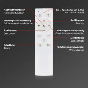 RGB-CCT LED Deckenleuchte,chrom, IP44 46 x 8 x 46 cm