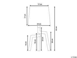 Tischlampen NALON Braun - Weiß - Massivholz - 25 x 42 x 25 cm