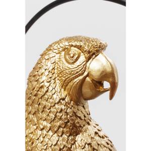 Deko Figur Swinging Parrot Gold - Kunststoff - 14 x 57 x 27 cm