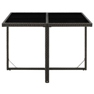 Gartentisch Schwarz - Metall - Polyrattan - 109 x 74 x 109 cm