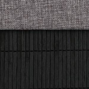 Tabouret de rangement en bambou Noir - Gris - Bambou - Bois manufacturé - Textile - 35 x 36 x 35 cm