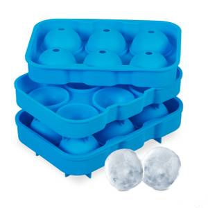 Eiswürfelform Silikon 2er Set Blau - Kunststoff - 18 x 5 x 13 cm