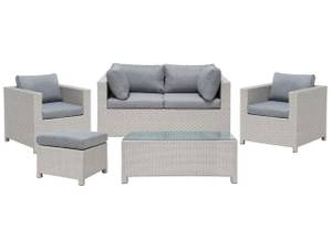 Set de jardin MILANO Gris - Polyrotin - 140 x 69 x 75 cm