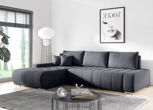 Ecksofa Dhaka L-form Links Graphit - Ecke davorstehend links