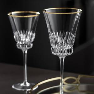 Rotweingläser Grand Royal 2er Set Gold - Glas - 10 x 23 x 10 cm