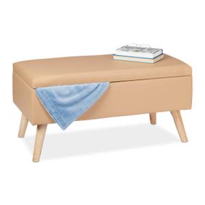 Sitzbank mit Stauraum Beige - Hellbraun