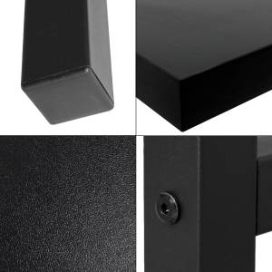 Schreibtisch 120x60x75 cm Schwarz Schwarz - Marmor Schwarz Dekor