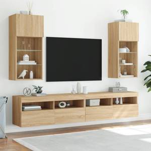 TV-Schrank mit LED-Leuchten D909 Eiche Sonoma Dekor