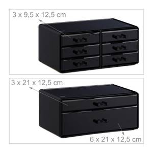 2 x Make Up Organizer schwarz Schwarz