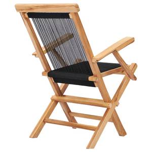 Chaise de jardin Noir - Bois massif - Bois/Imitation - 62 x 90 x 56 cm