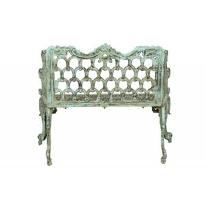 Banc de Jardin Art Nouveau Vert - Métal - 48 x 89 x 112 cm