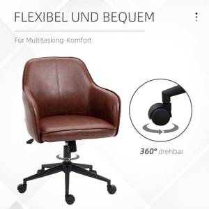 Bürostuhl mit Rollen 921-603V00BN Braun - Textil - 62 x 91 x 59 cm