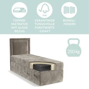 Boxspringbett Indeo Braun - Breite: 100 cm - H2