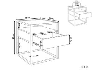 Beistelltisch MAUK Schwarz - Braun - Holzwerkstoff - 43 x 54 x 43 cm