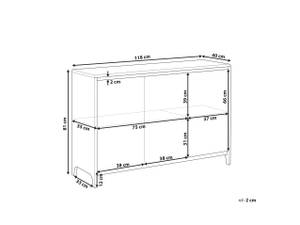 Sideboard MEDFORT Braun - Grau - Holzwerkstoff - 118 x 81 x 40 cm