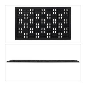 Paillasson caoutchouc aspect grille Noir - Matière plastique - 75 x 1 x 45 cm