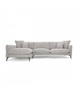 3-Sitzer Ecksofa Maggie Grau Grau - Ecke davorstehend links