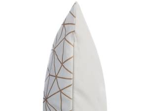 Coussin décoratif SEDUM Doré - Blanc - Fibres naturelles - 45 x 12 x 45 cm