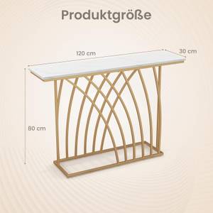 Flurtisch JV11191WH Weiß - Metall - 30 x 80 x 120 cm