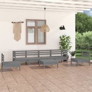 Garten-Lounge-Set Grau - Massivholz - Holzart/Dekor - 64 x 29 x 64 cm