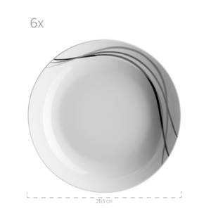Kombiservice Tajo (30-tlg) Weiß - Porzellan - 24 x 1 x 24 cm