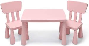 Kindersitzgruppe Kindertischgruppe Pink - Kunststoff - 55 x 50 x 77 cm