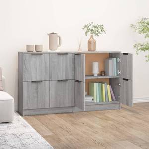 Sideboard (2er Set) 3015627 Eiche Grau Dekor