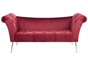 Chaise longue NANTILLY Doré - Rouge