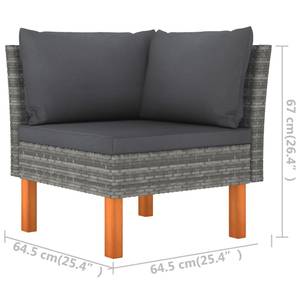 Garten-Sofa-Set (6-teilig) 3009634-19 Grau