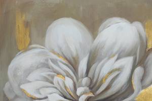 Gerahmtes Acrylbild Vergangener Zauber Beige - Weiß - Massivholz - Textil - 77 x 102 x 5 cm