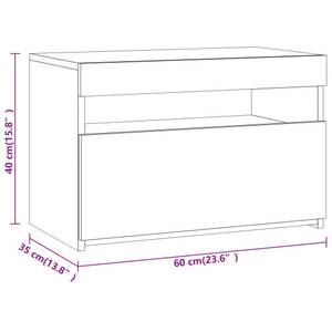 Meuble tv 3008756_3 Imitation chêne fumé - Profondeur : 60 cm