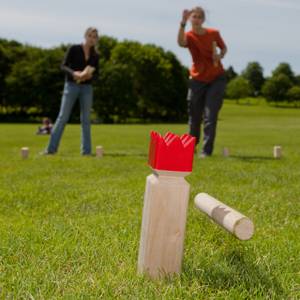 Kubb Wikingerspiel Braun - Rot - Holzwerkstoff - 5 x 5 x 30 cm