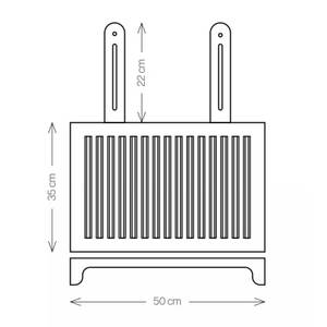 Edelstahl-Holzkohlegrill, ABRASAME Grau - Metall - 50 x 6 x 57 cm