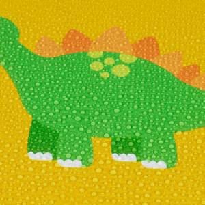 Tapis de jeu dinosaures Mauve - Rouge - Jaune - Matière plastique - 30 x 1 x 30 cm