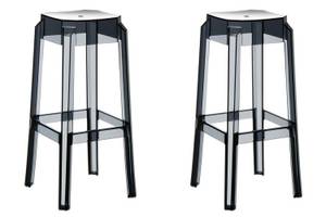 Tabouret de bar Fox Lot de 2 Noir