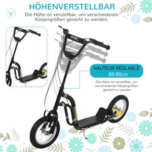 Kindertretroller 371-017BK Esche Schwarz Dekor