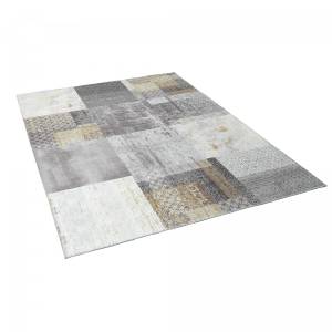 Tapis salon CARRAL 120x170 en coton gris 120 x 170 cm