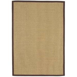 Tapis sisal et coton LINDO Marron foncé - 120 x 180 cm