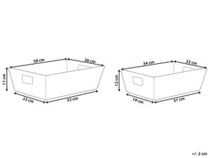 Bad-Kleinaufbewahrung PANDZ 2-tlg Braun - Naturfaser - 34 x 12 x 23 cm