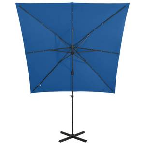 Parasol en porte-à-faux Bleu - Textile - 250 x 230 x 250 cm